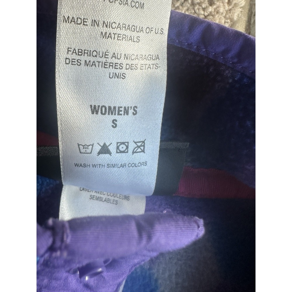 Patagonia Synchilla Snap-T Fleece Aztek Womens Size Small S Tango Purple Sweater - Picture 7 of 7